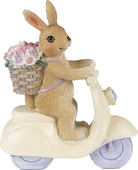 Clayre & Eef Beeld Konijn 14 cm Bruin Beige Polyresin Woonaccessoires