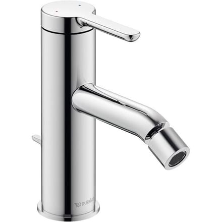 Duravit C.1 - Eengreeps bidetmengkraan met afvoergarnituur, chroom C12400001010