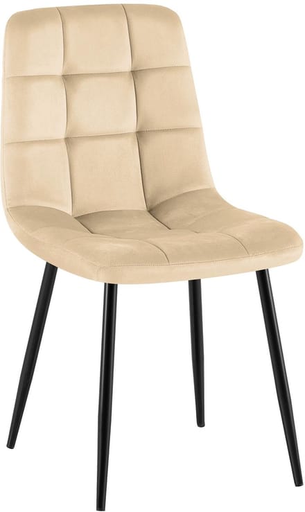 CLP Antibes Eetkamerstoel - Zonder armleuning - Velvet - Fluweel/creme
