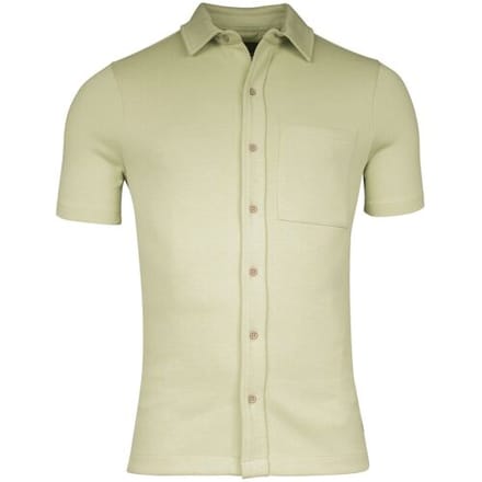 Giordano Overhemd Uni Color Puglia Doubleface Knit Short Sleeve Appel / male