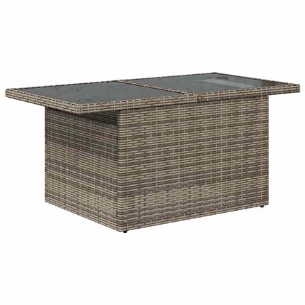 vidaXL Tuinbank Set met kussen met kussen 11 pcs Grijs Poly Riet