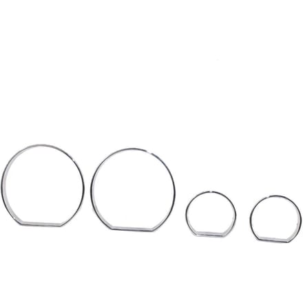 Chromen instrumentenpaneel Dashboardringringen Afwerking wijzerplaatringen Bezel Snelheidsmeterframe voor BMW E46 white