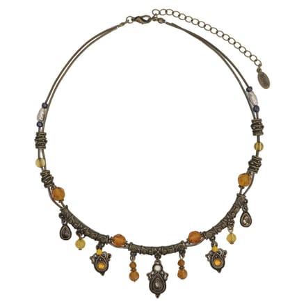 Behave - Vintage ketting bruin - Retro herfstlook - Nikkelvrij