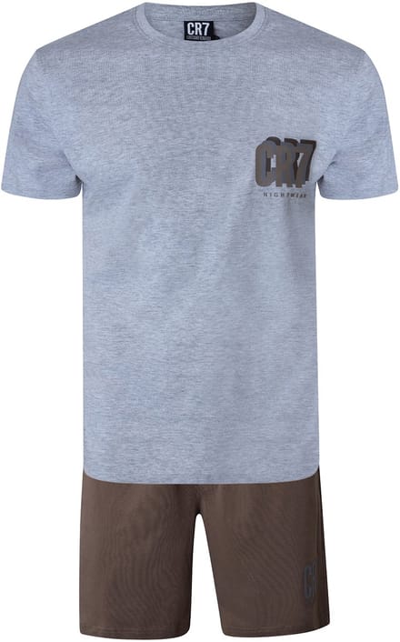 CR7 Heren Pyjama volwassenen kort (Grijs/Bruin)