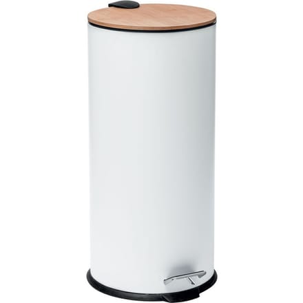 Pedal Bin - Prullenbak Voetpedaal - Afval Scheiden - Soft-close Deksel - 30 Liter - Wit
