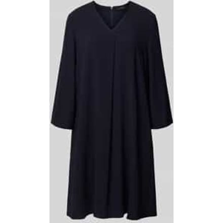 Knielange jurk met V-hals
