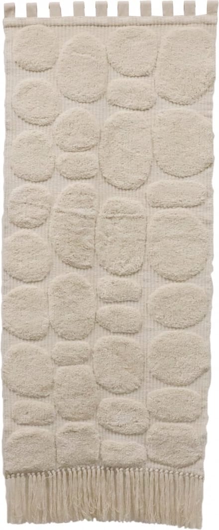 HD Collection Wall Plaque Irregular Blocks Cotton Ivory 77x2x180cm