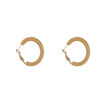 Go Dutch Label Oorringen Flat Hoop - 30mm Goudkleurig