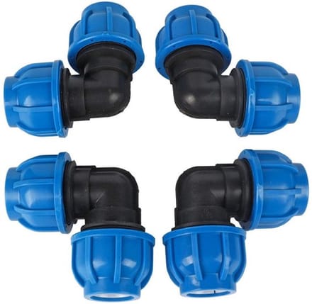 Vt products - Pe Plastic 32mm tot 32mm Elleboog Adapter - Tuinslang
