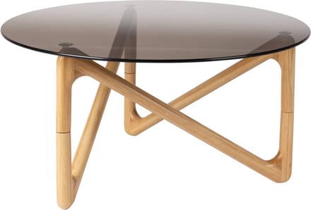 Dutchbone Naia Salontafel Rond 80 cm Hout Natural - Transparant