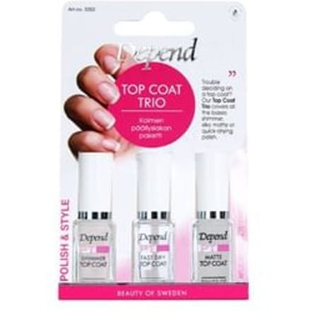Depend Cosmetic - Top Coat Trio Set 3 pcs