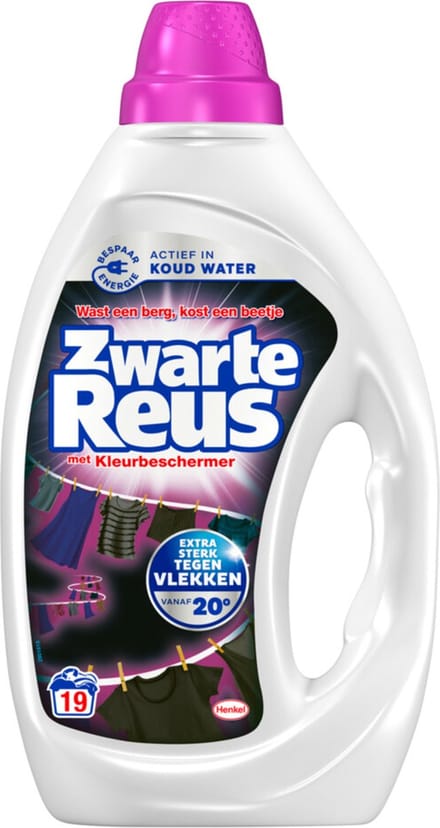 Zwarte Reus Vloeibaar Wasmiddel Zwarte Reus 19 Wasbeurten - 855 ml