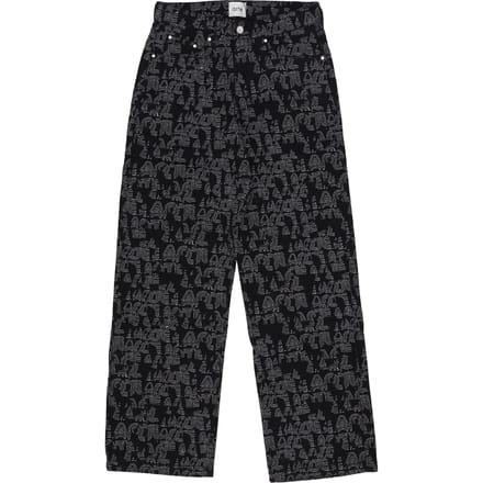 Lange lange broek mannen Allover Logo Pant zwart