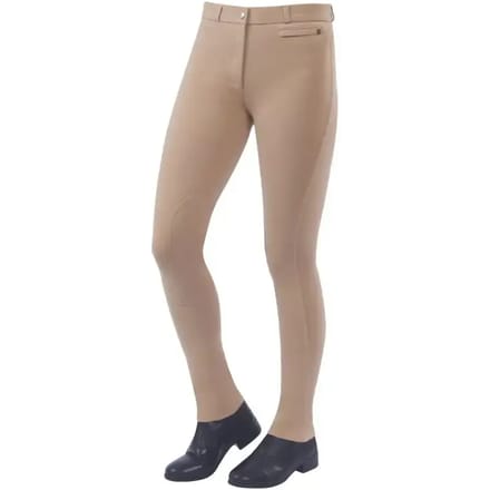 Dames rijbroek met middengrip Dublin Patch Jodhpurs