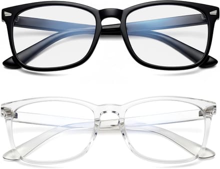 Blauwlichtbril Set - Computerbril dames heren - Schermtijd verminderen - UV400 bescherming - Set van 2 - Blauw