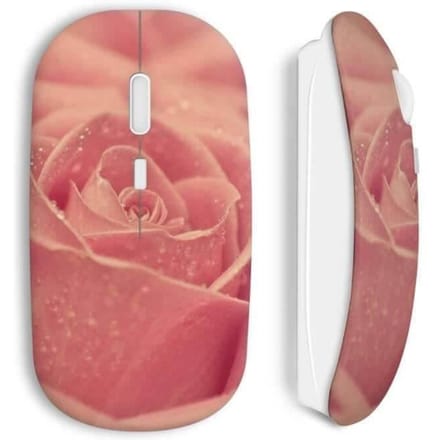 Souris sans fil - MANIACASE - Rose - Clé USB wifi incluse - Compatible Mac et PC - Design élégant