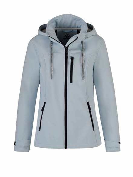 BJØRNSON Kaisa Softshell Tussenjas Dames - Winddicht - Maat 36 - Lichtblauw