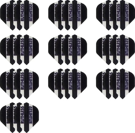 10 Sets (30 stuks) Ruthless flights Multipack - Zwart - darts flights - Cadeau