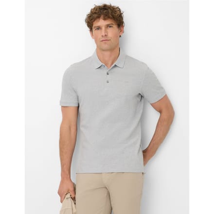 Brax Heren Poloshirt  Style PETE platin, lichtgrijs, maat M