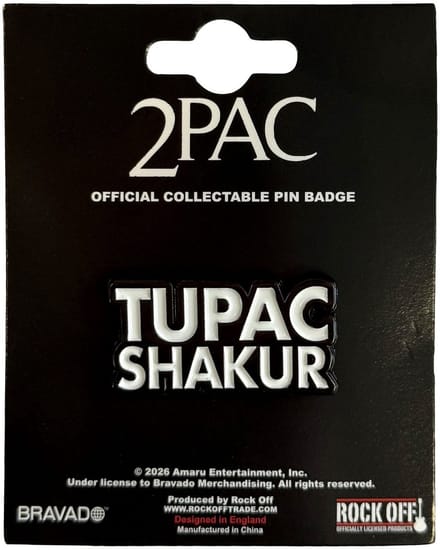 Tupac Text Logo - Pin