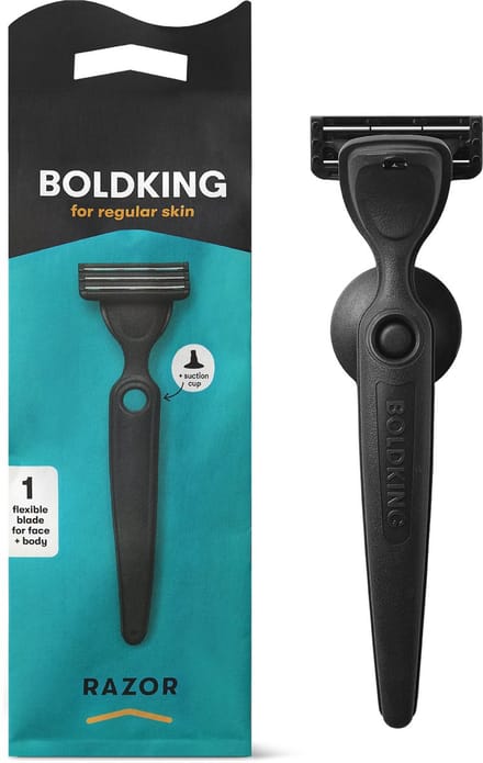 Boldking Scheermes met scheermesjes Regular - Scheerset Man & Vrouw - Normale Huid - Heren & Dames - Razor Blade Mannen