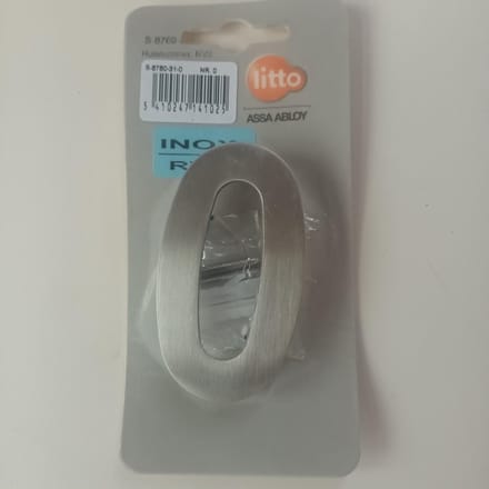 Huisnummer Nummer Inox RVS Nummer Cijfer 0 Litto Assa Abloy 74mm Onzichtbare Bevestiging