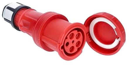 CEE-Kupplung met Schraubanschluss, 400 V, 63 A - Rood