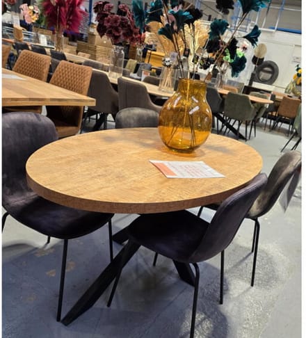 Eettafel Sophie HPL mangohout ovaal 210x100 cm - Naturel