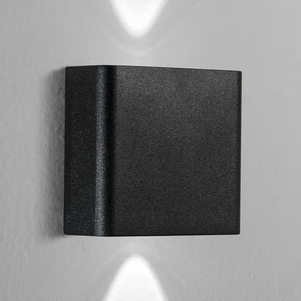 INTEC LED buiten wandlamp KLEIN, zwart, breedte 11 cm, kunststof