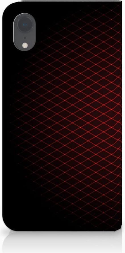 Apple iPhone Xr Hoesje met Magneet Geruit Rood