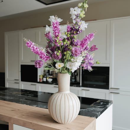 Zijden boeket Lush Lilas