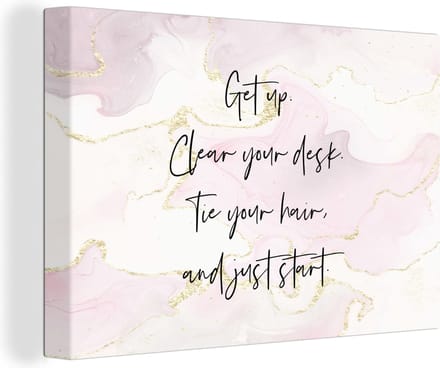 Canvas Schilderij Motivatie - Studeren - Student - Quote - 120x80 cm - Wanddecoratie
