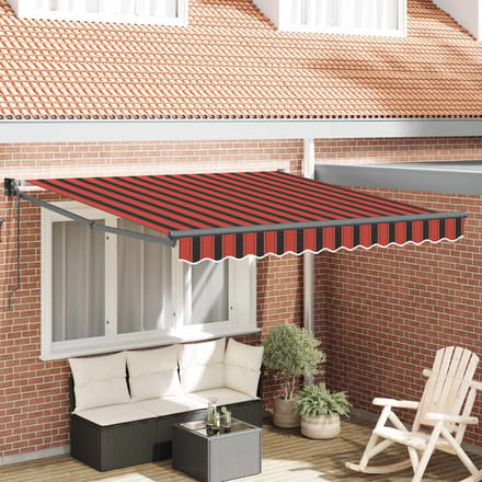 vidaXL - Uitschuifbare - luifel - Oranje - 300 - x - 250 - cm - Polyester - en - Metaal