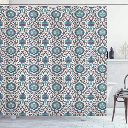 ABAKUHAUS – Orientaalse douchegordijn 175x200 cm – Polyester – Multikleurig