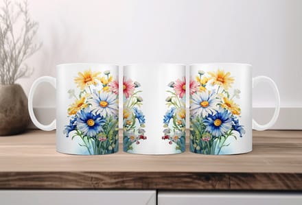 Auqarel koffiemok Bloemenpracht 1