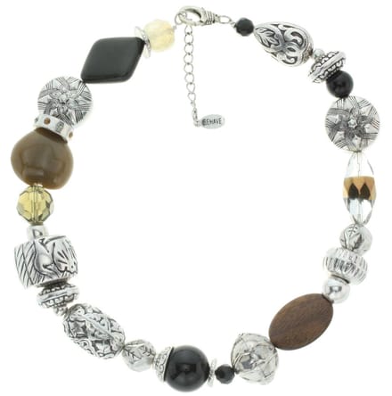 Behave ketting - Diverse kralen - Mode accessoires - Nikkelvrij - 44 cm