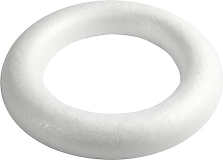 Ringen met platte achterkant, afm 35 cm, dikte 46 mm, wit, 1 stuk