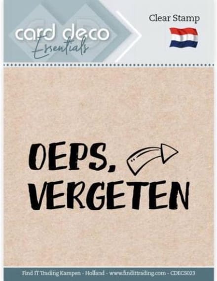 Card Deco Essentials - Clear Stamps - Oeps, vergeten - CDECS023