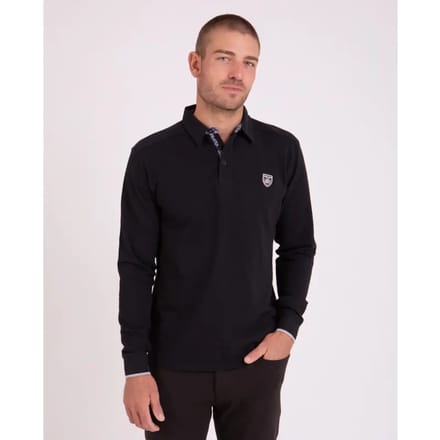 Polo met lange mouwen en schouderstiksels Camberabero
