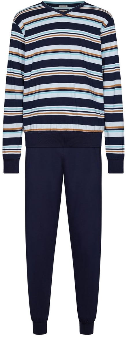 Pastunette - Pyjama - Stripes - Katoen - Blauw - Maat L