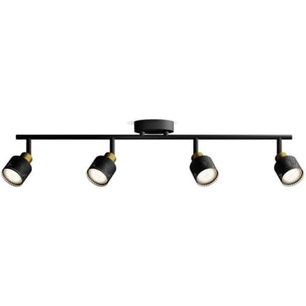 Philips Niall Spot - Plafondspot met vier lichtpunten - Zwart met goud design - GU10 LED fitting