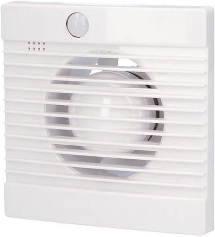 Afvoerventilator - Badkamer Ventilator - Automatische Ventilatie - Met Bewegingssensor - Ø 100 mm - Wit
