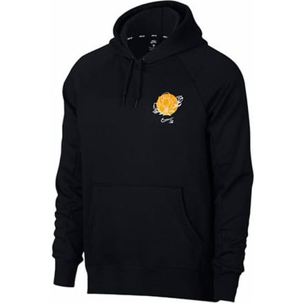 Nike Fleece Pullover Hoodie met Bloemenprint Heren Tops Zwart 937836-010 M black