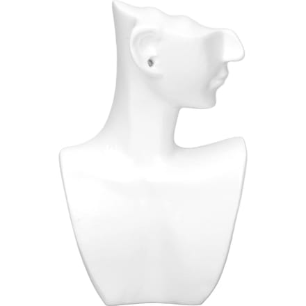 Sieraden Ketting Display Buste Standaard Hars Elegant Kettingen Buste Display Houder Toren voor Oorbellen white