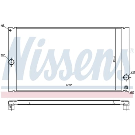 Radiator, motorkoeling NISSENS 65614