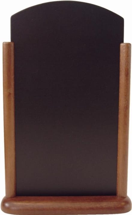 Tafel krijtbord 26x40 cm donker bruin top