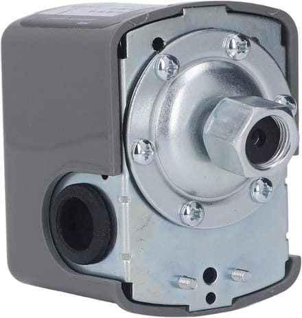 Drukschakelaar Bronpomp - Waterpomp Besturing - Automatische Waterdruk - Verstelbare Druk - 3/8in NPT - Zilver