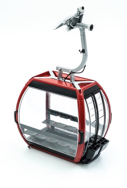 Jaegerndorfer - 88501 Gondel Omega IV 10 Rood Miniatuur Model - 1:32 - Kerstdorp