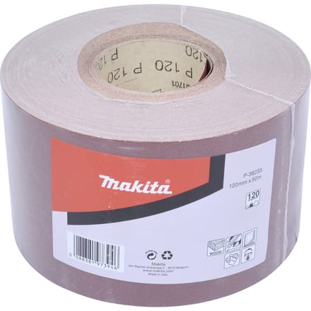 Makita P-38233 P-38233 Schuurpapierrol Korrelgrootte (num) 120 (l x b) 50 m x 120 mm 1 stuk(s)