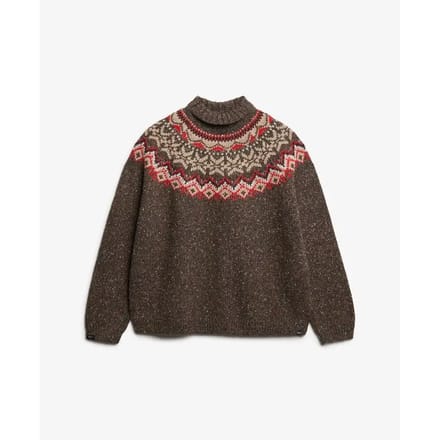 Superdry - Fairisle trui met hoge hals - Dames - Sweaters